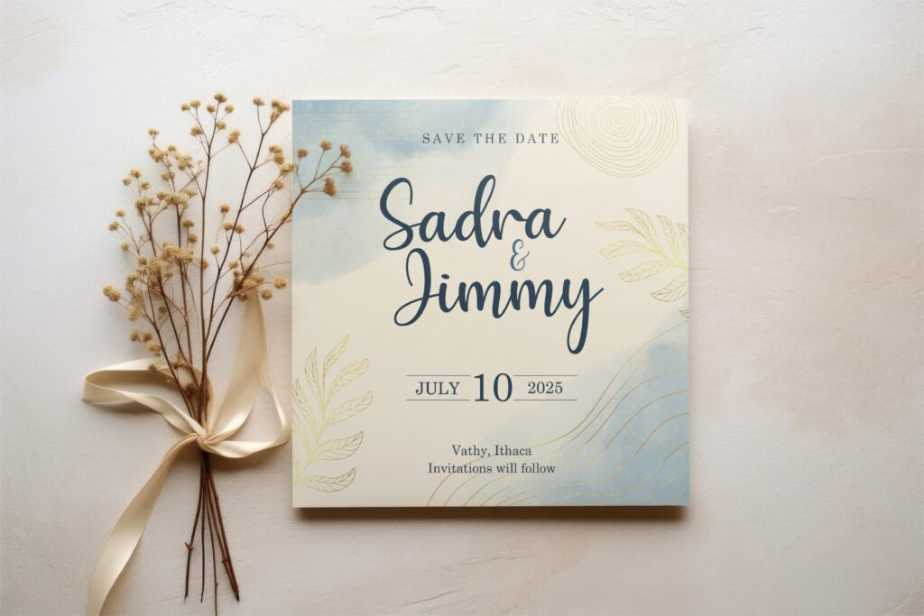 Προσκλητήριο γάμου, Ιθάκη, Seabornhope